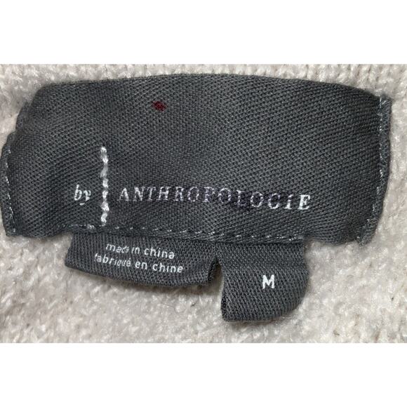 Anthropologie Shirt Jacket Medium Shacket Zig Zag Button Down Oatmeal Color - Picture 5 of 11